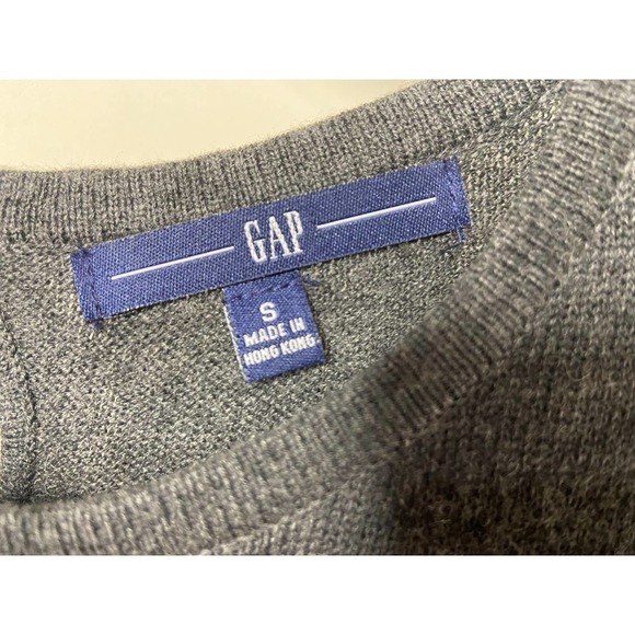 Gap Wool Blend Gray Sweater Dress Size S Cap Sleeves - Picture 7 of 10